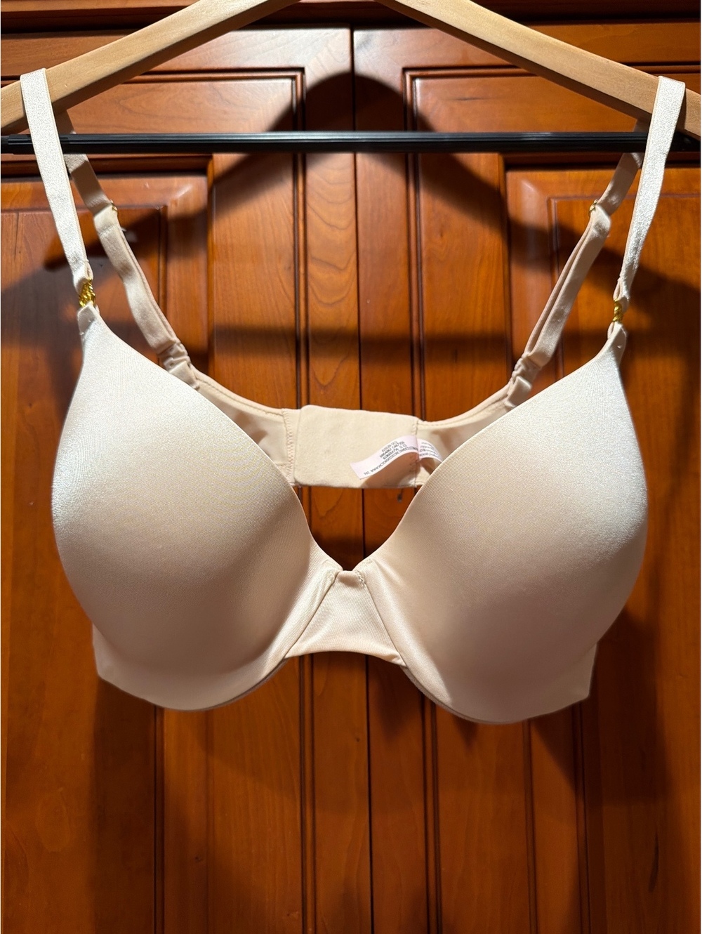 Victorias Secret 34DDD 34F Wire Bra Very Sexy Lightly Lined LowCut Demi Beige VS - Picture 2 of 8